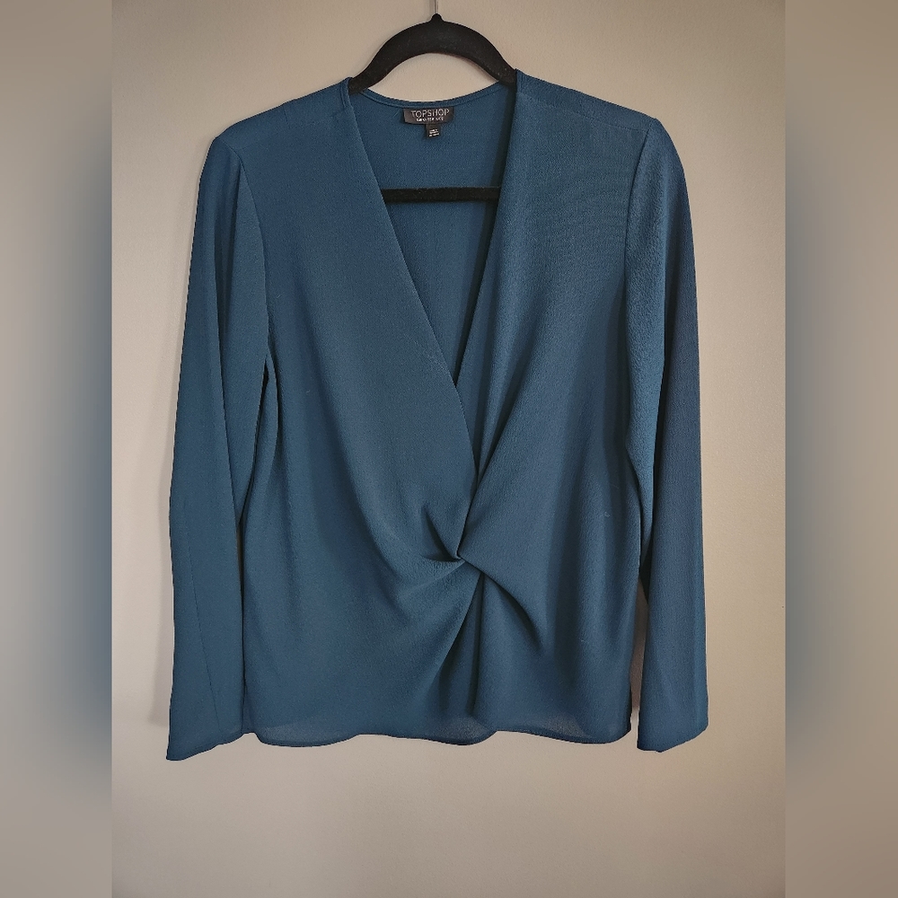 Topshop twist front blouse